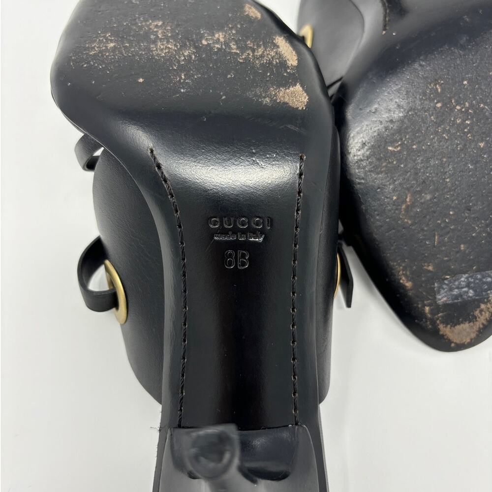 Gucci Women's Black Studded Strappy Heels Size 8 - Picture 16 of 16